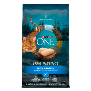Purina One True Instinct Dry Cat Food Ocean Whitefish, Grain-Free, 3.2 lb Bag